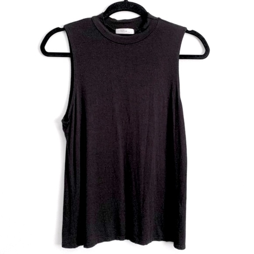 Fifth Parallel Black Mock Neck Sleeveless Top